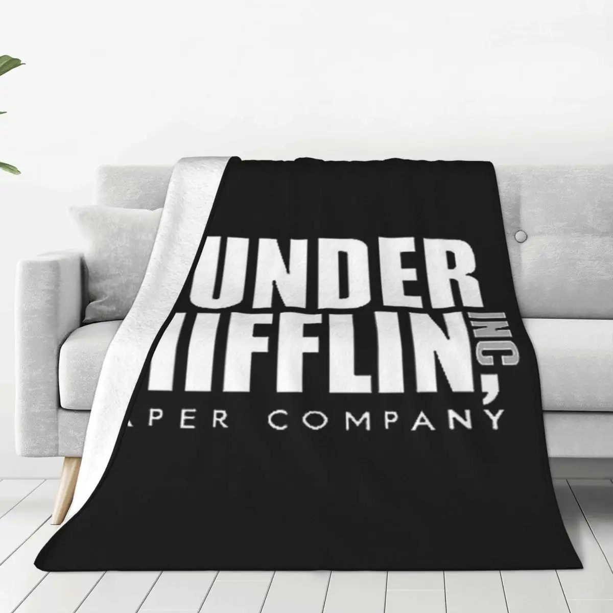 Dunder Mifflin Logo Blankets Soft Warm Flannel Throw Blanket Cover for Bed Living room Picnic Travel Home Couch