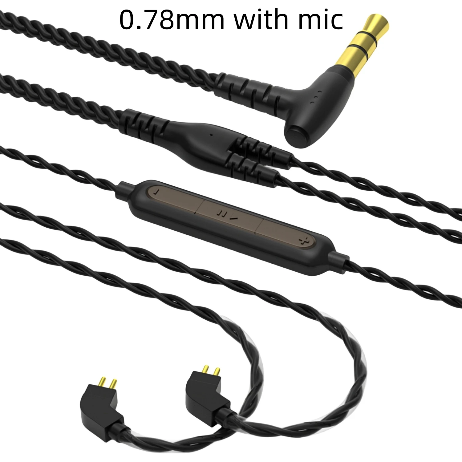 CVJ C PIN 4-жильный бескислородный медный кабель, 56 жилов, провод 0,78 мм с 3,5 мм разъемом, обновленный кабель с микрофоном для KZ TRN