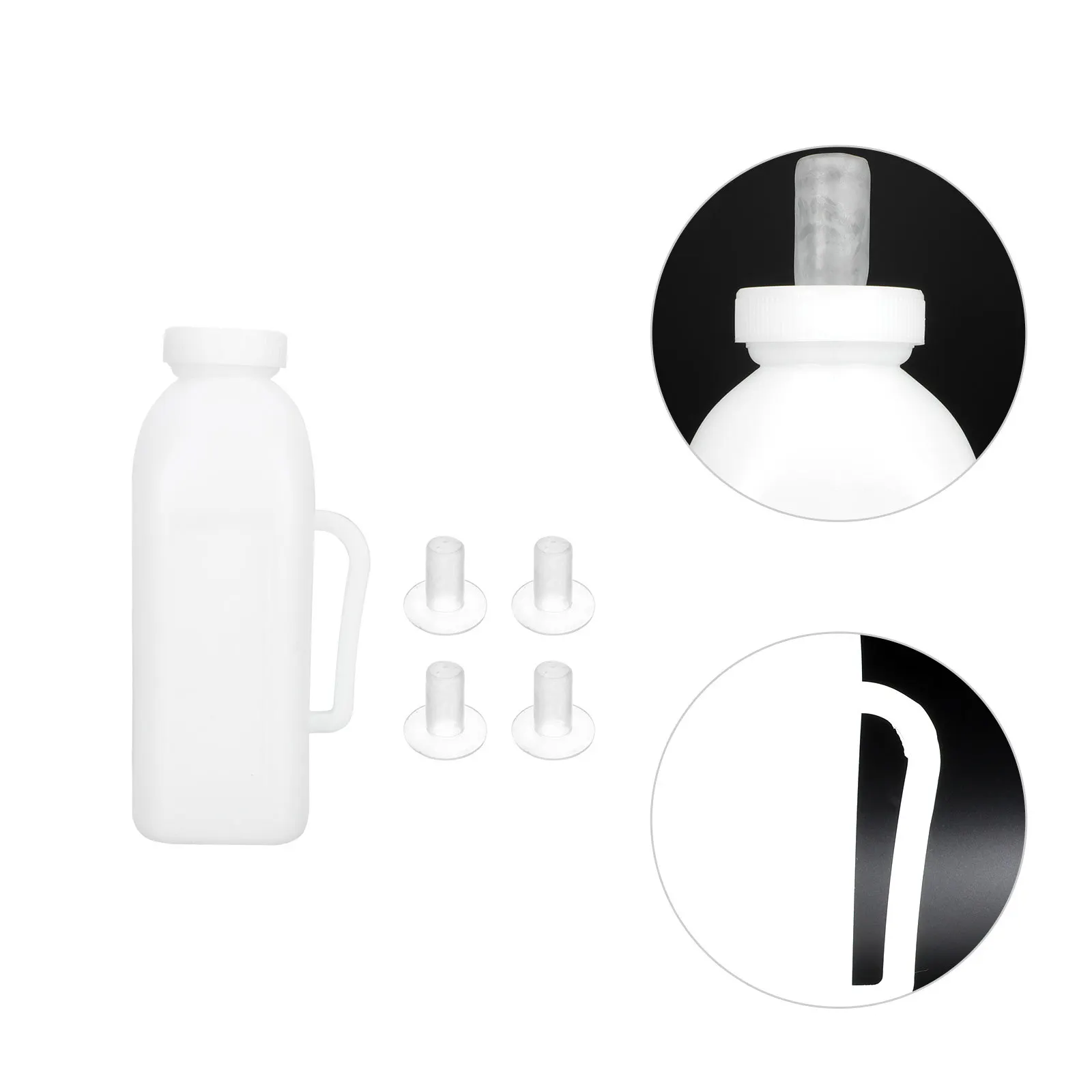 

1Set Livestock Calf Lamb Feeding Bottle Milk Feeder Silicone Plastic Nursing Tool for Newborn Small Animals Scale Marked