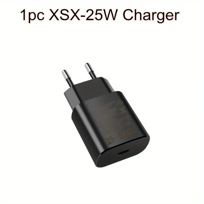 25W USB Type C Super Fast Charger European for Samsung  S23 S22 S21 S20 Ultra Plus A53 A52 with3.3ft Charging Cable(black)
