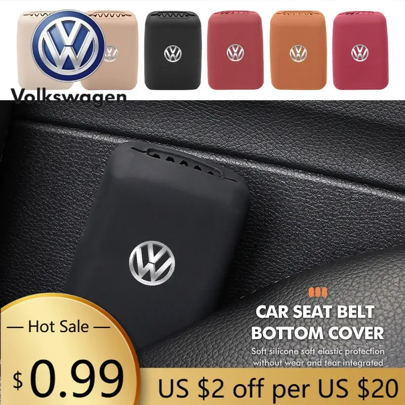 

For VOLKSWAGEN VW Silicone Car Seat Safety Belt Protection Buckle Clip Cover For Volkswagen VW Golf 4 5 6 7 Polo Jetta Sagitar M