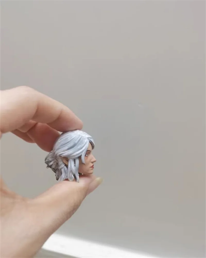 Little 1/12 Scale Female Soldier Ciri Head Carving Sculpture Model Toy Fit 6'' Action Figures Body In Stock