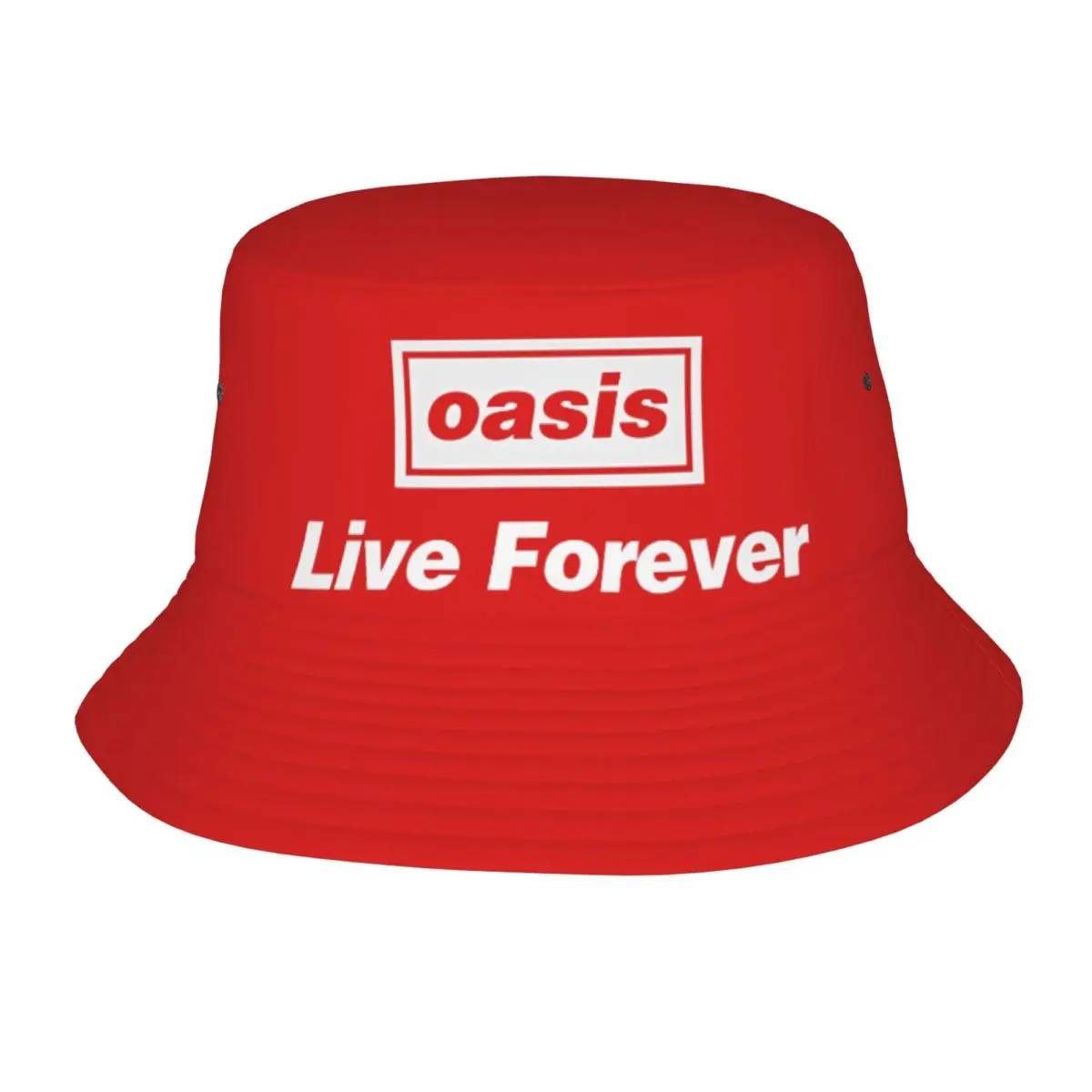 Bucket Hats Live Forever Rock Band British Music Vocation Getaway Headwear Camping Fishing Hat O-Oasis Bob Hat Dropshipping