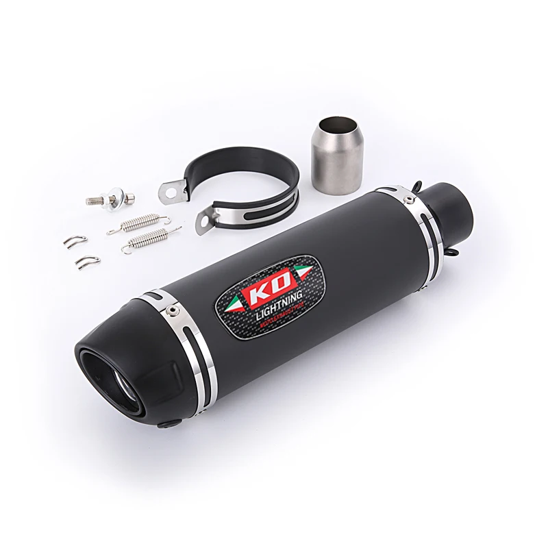 38-51mm Universal Motorcycle Exhaust Muffler Tail Pipe With DB Killer Silp On Real Carbon Fiber Silencer System 350mm Length