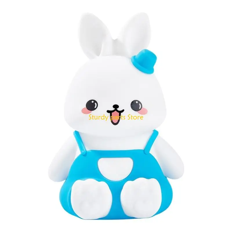 

97QC Adorable Rabbit Night Lamp Silicone Texture for Children Featuring Silicone