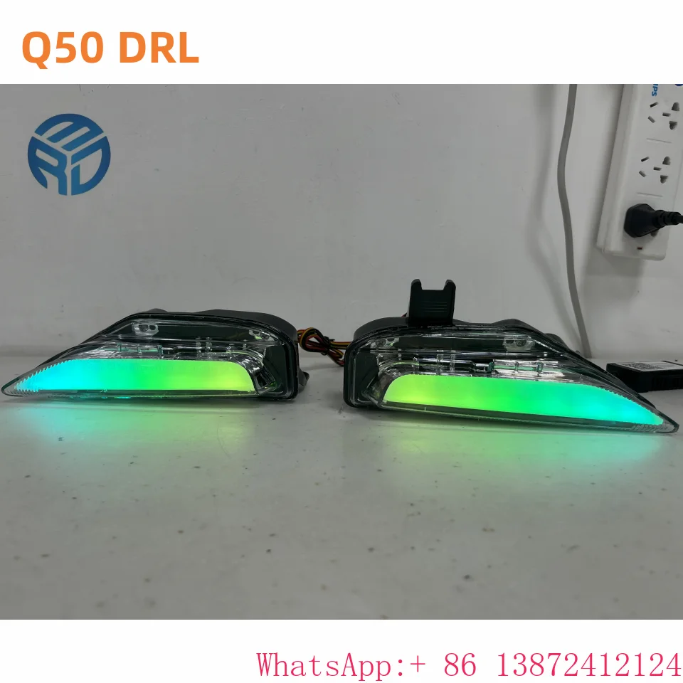 

Free Shipping for Infiniti Q50 2014-2021 Front Bumper Sequential RGB Mode Daytime Running Light