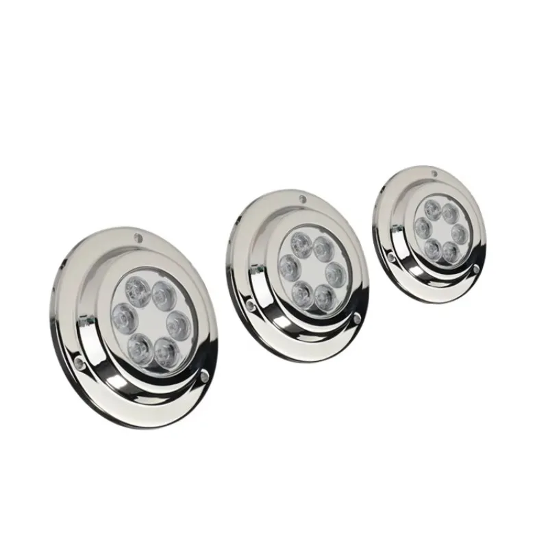 Swimming Pool Marine Stainless Steel 316 LED Pontoon Boat Waterproof Blue Transom Underwater Lights