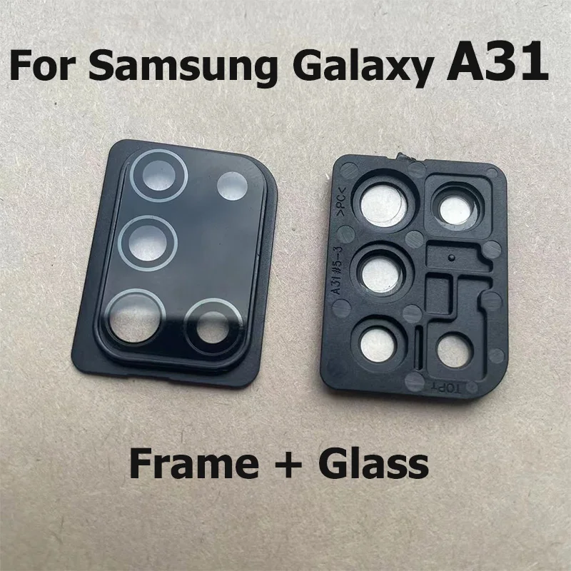 For Samsung Galaxy A31 Housing Back Camera Glass Lens With Cover Frame Holder Replacement