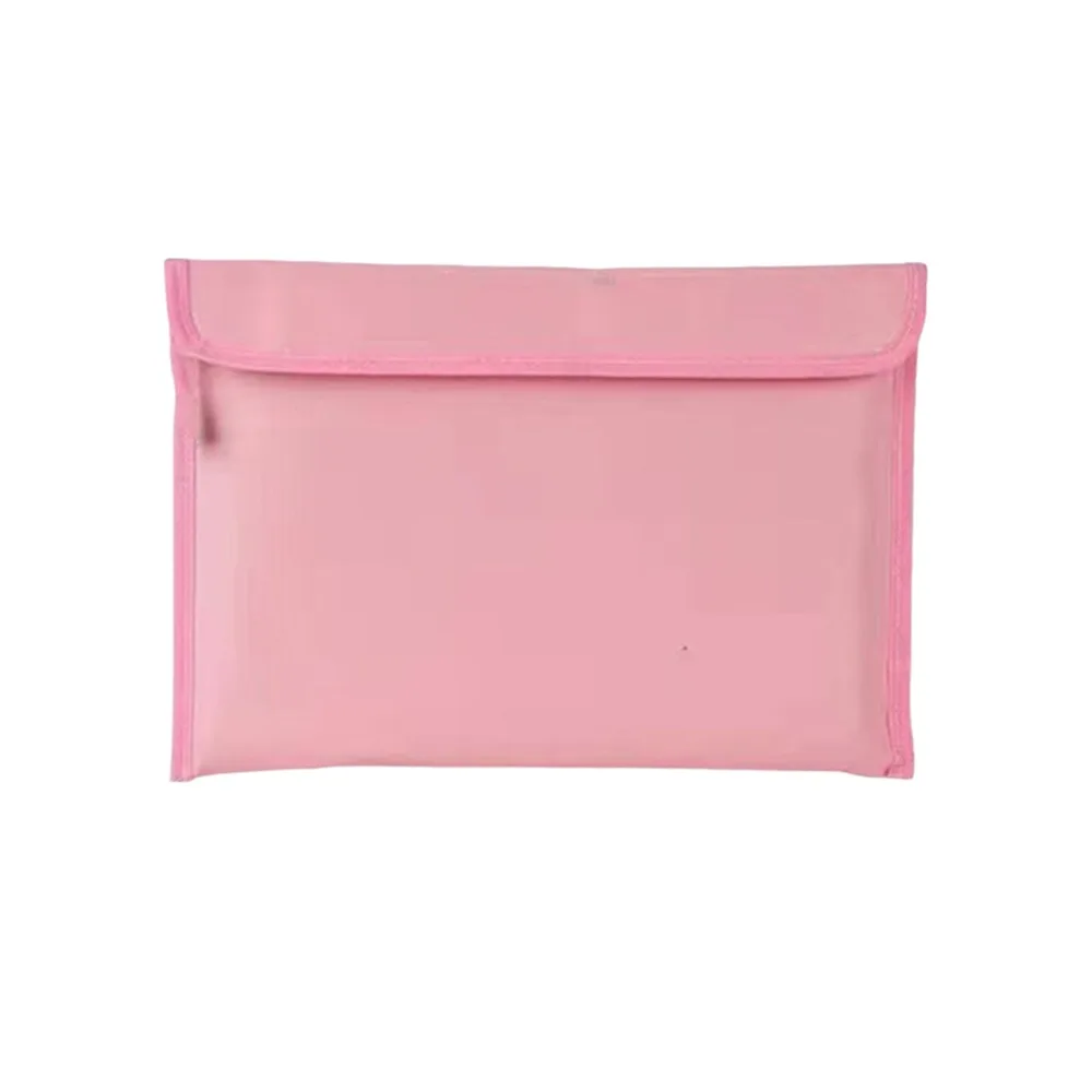

Zipper Closure Fireproof Document Bag Waterproof S/M/L Cash Safe Storage Pouch Double Layer Top Handle Portable File Briefcase