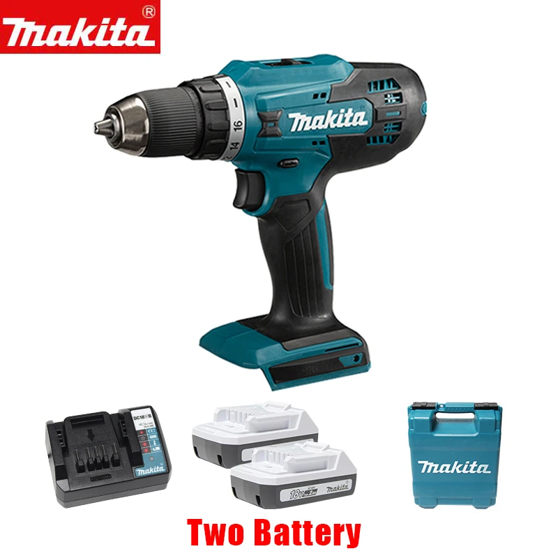 Imagem -05 - Makita-recarregável sem Fio Martelo Drill Driver Li-ion Impact Screwdriver Df488d 18v