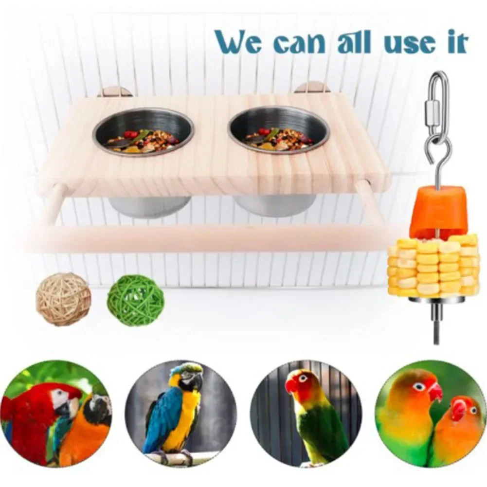 Bird Cage Accessories Bird Feeding Set Convenient Setup Diverse Feeding Options Easy To Clean Hygienic Feeding Option