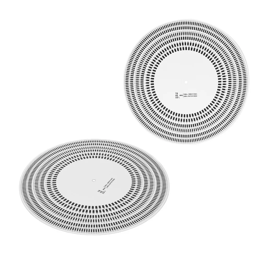 Supports 33, 45, 78 RPM Speeds Stroboscope Disc Double-sided Function Precision Calibration Strobe Disc Mat Calibration Disc