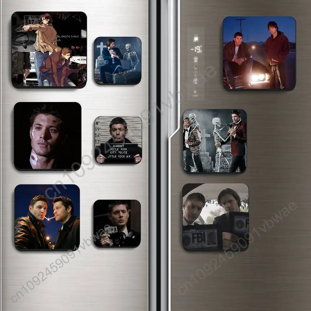 Supernatural Sam Dean Winchester BestSelling Refrigerator Magnetic Sticker Fridge Magnets Adhesive to Metal Surfaces Leaves