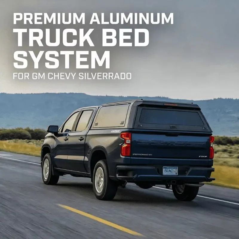 

Hard Type Steel Aluminium Camper Pickup Topper Camper Pickup Tonneau Cover 4x4 Pickup Truck Canopy for CHEVY SIVERADO 1500