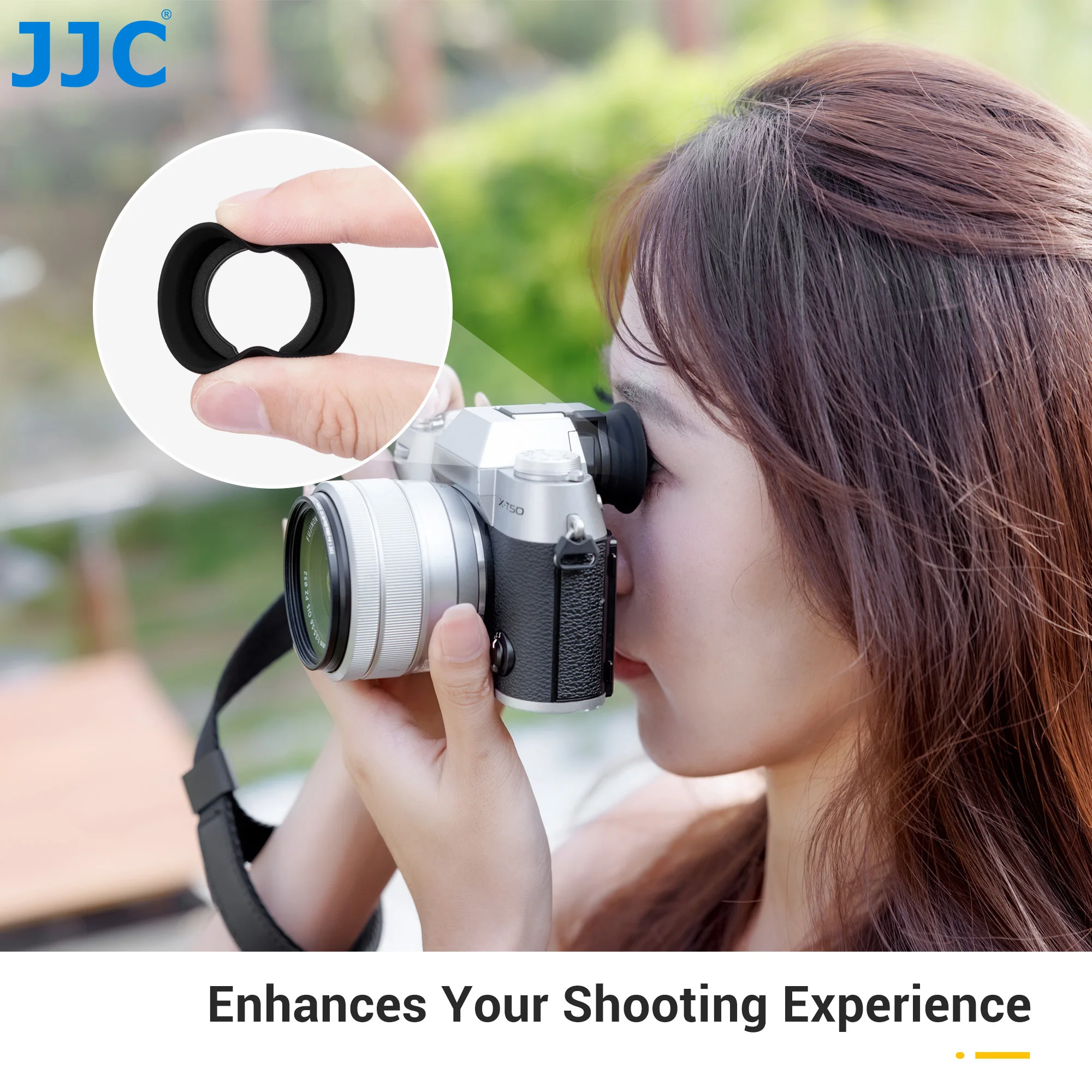 JC تمديد طويل لينة المطاط عين كأس عدسة الكاميرا غطاء ل فوجي فوجي فيلم X-T50 XT50 كاميرا بدون مرآة عميق اييشادي حامي