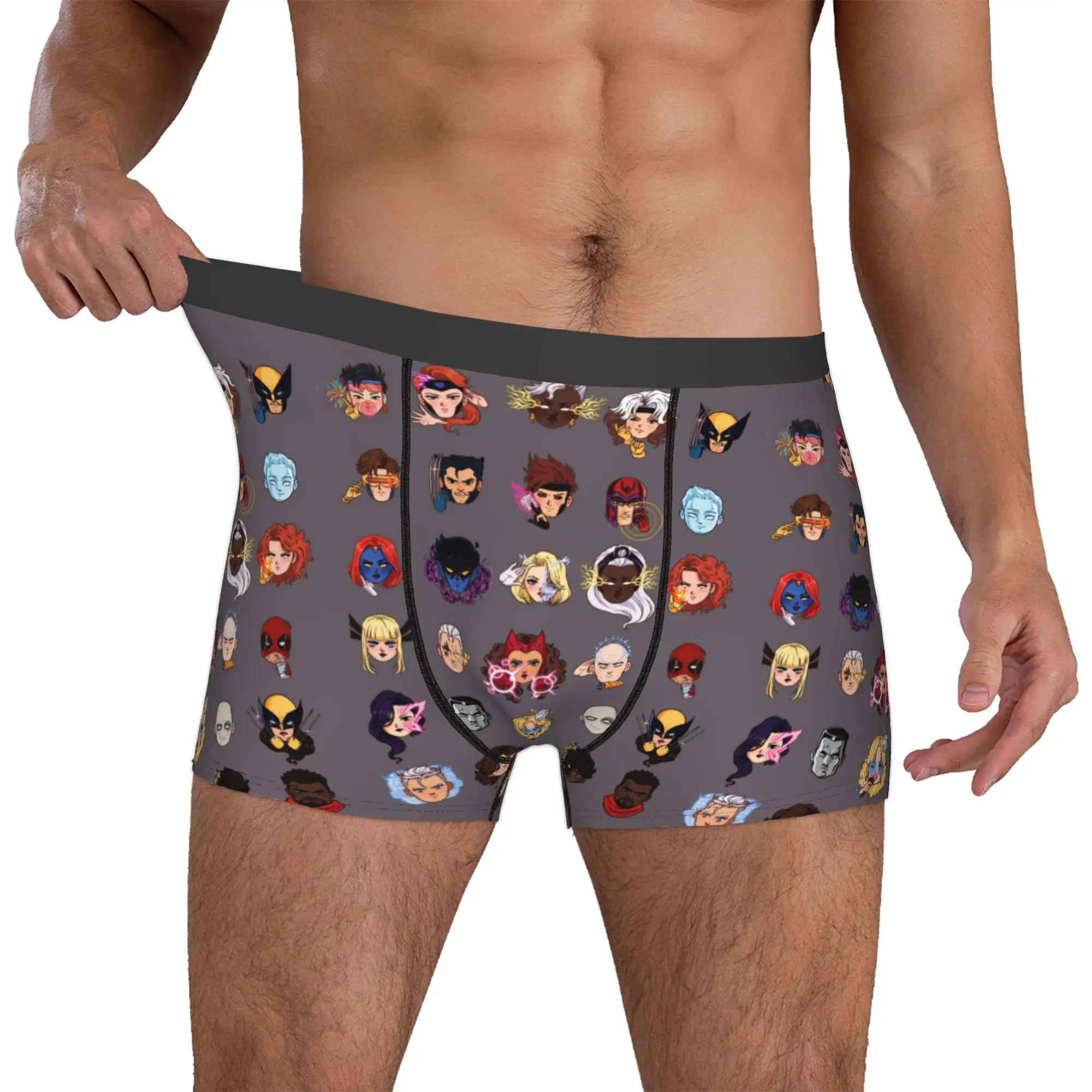 

Custom X-X-Men Anime Underwear Male Printed Boxer Briefs Shorts Panties Breathable Underpants