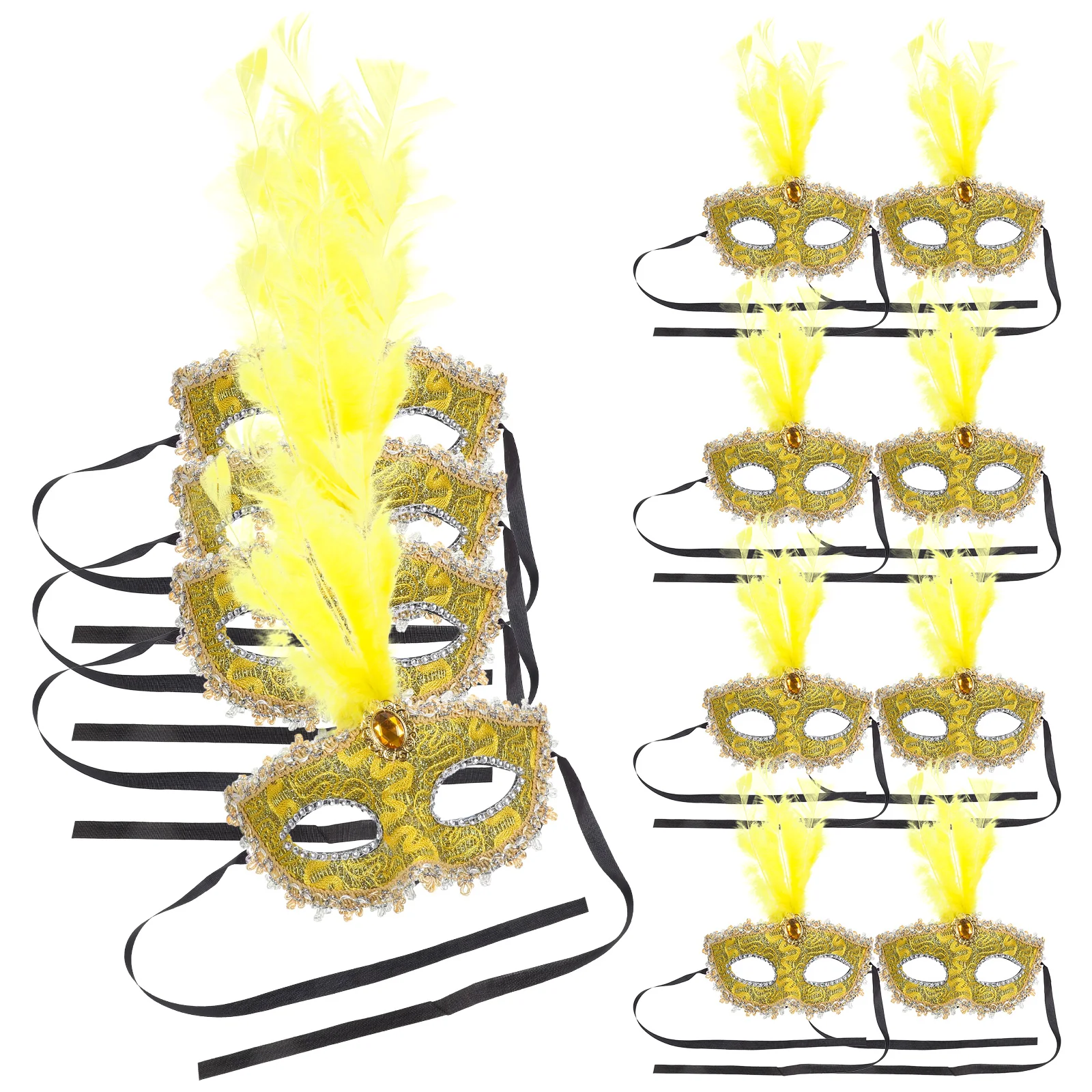 

12 Pcs Mask Cosplay Masks Carnival Masquerade Decorate Plastic Ladies Costume