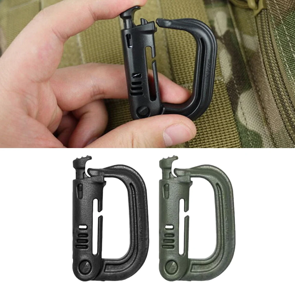 

2pcs Safety Buckle Camping Backpack Hanging Buckle Strong D Lanyard Webbing Accessories Outdoor Gear