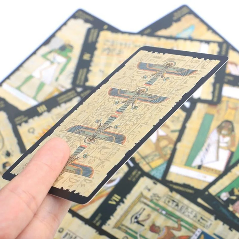 78pcs Egyptian Tarot Cards Oracle Cards For Divination Fate Tarot Stamping Wear-resistant Board Game