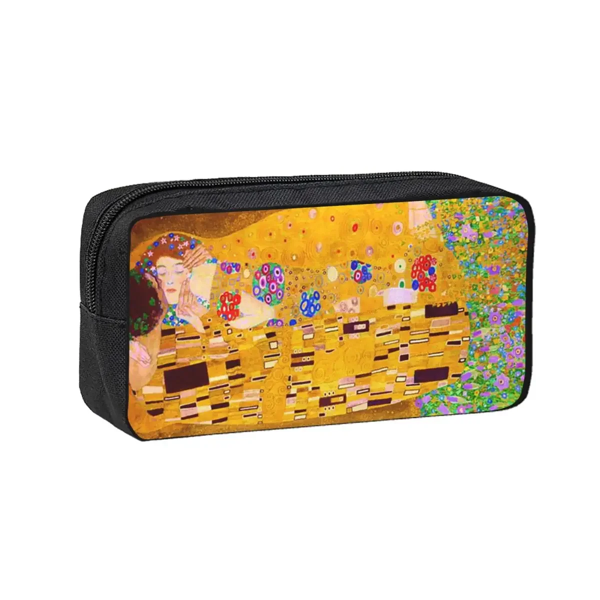 Gustav Klimt The Kiss Abstract Freyas Art Pencil Cases for Students School Pen Box Pencil Bag Pencil Pouch Storage Stationery