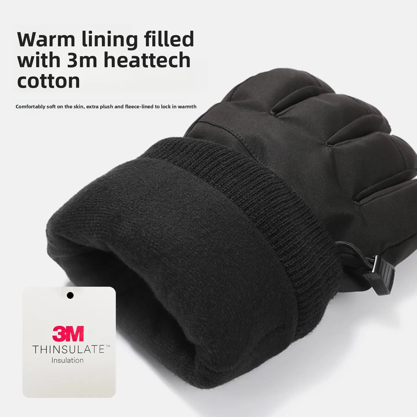 Winter Skiing and Cycling Gloves, Touchscreen-Compatible, Waterproof, Fleece-Lined, Warm, for Outdoor Mountaineering