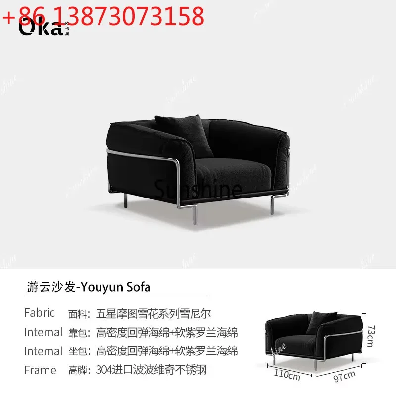 Medieval style linen fabric sofa retro design living room simple chenille