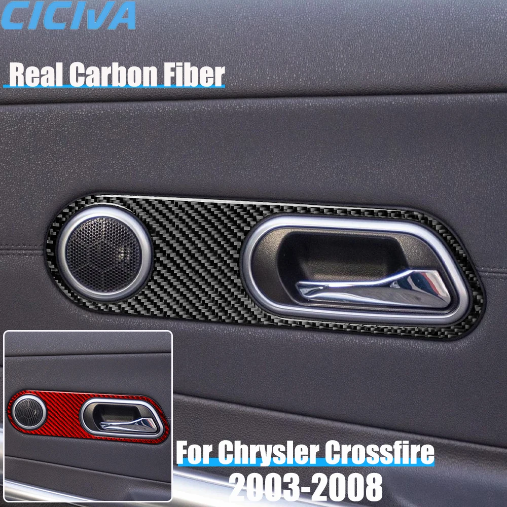 

Real Carbon Fiber Car Accessories Door Handle Panel Trim Cover Soft Sticker For Chrysler Crossfire 2003 2004 2005 2006 2007 2008