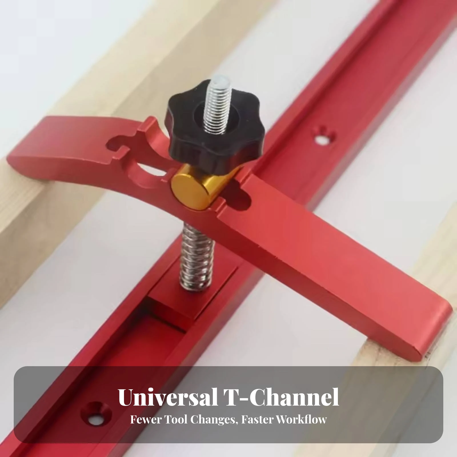 T-Track Clamps Adjustable T-Slot Hold-down Clamp Clamps Ergonomic for Woodworkers, Routing, Drilling