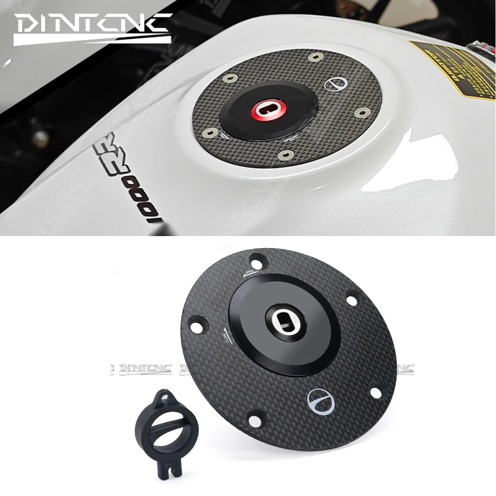 Fuel Tank Cap For DUCATI Panigale V4 V2 Streetfighter SP 1299 1199 959 899 Quick Release Anti-Theft Lock Cover Kit Carbon Fiber