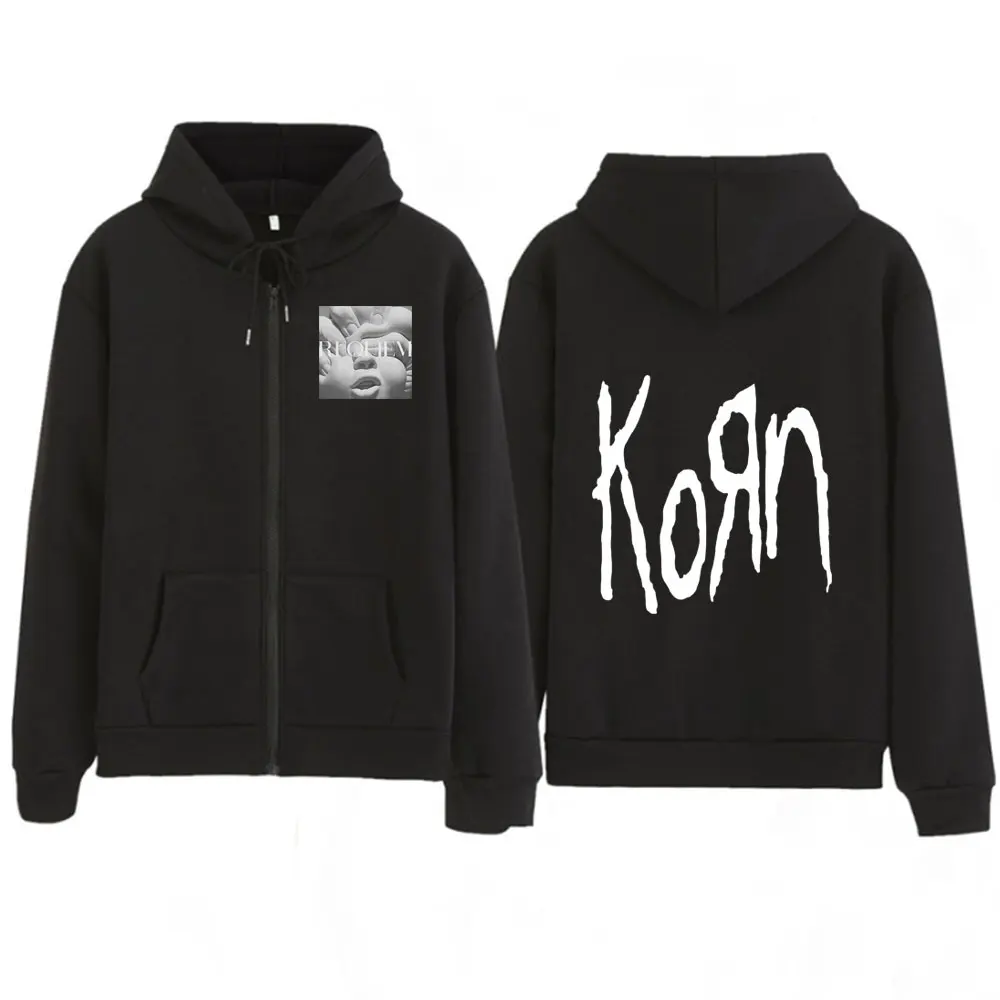 

Новые мужские худи Korn Requiem с молнией, в стиле метал-готика, для фанатов рок-групп, оверсайз, с длинными рукавами, в стиле хип-хоп