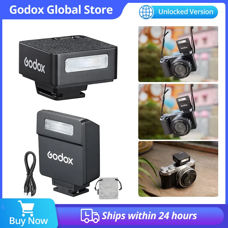 

Godox iM20 iM22 iFlash Mini Manual Camera Flash for Various Camera Models 5 Output Levels of Power Universal Hot Shoe Mount
