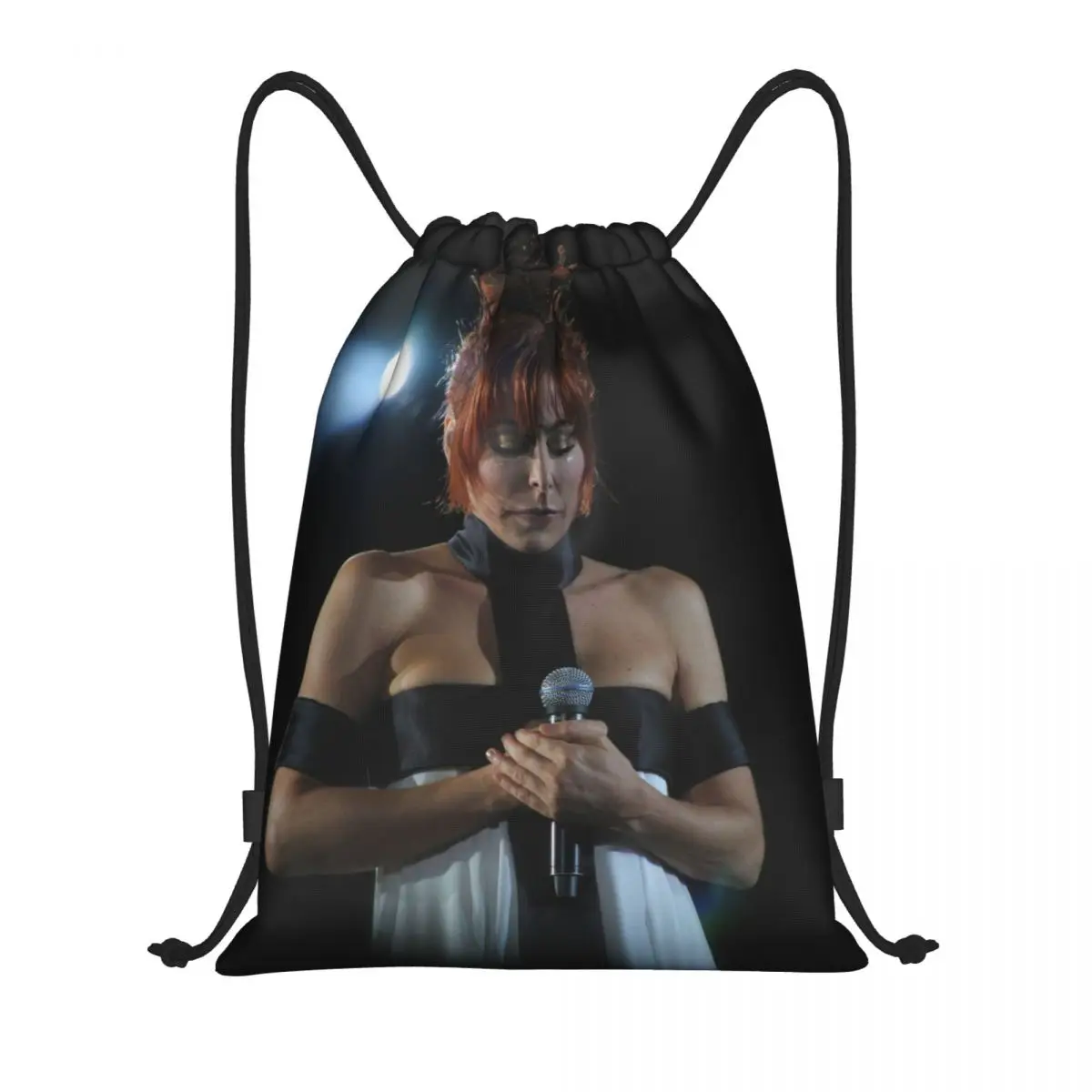 

Сексуальные сумки Mylene Farmer, французская певица, автор песен и актер, сумки на шнурке для покупок, рюкзаки для йоги, женские и мужские спортивные рюкзаки для спортзала