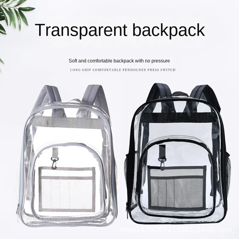 

StrangerThings Transparent Backpack Waterproof PVC Storage Bag Large Capacity Student Backpacks Men&Women Mochila Event Souvenir