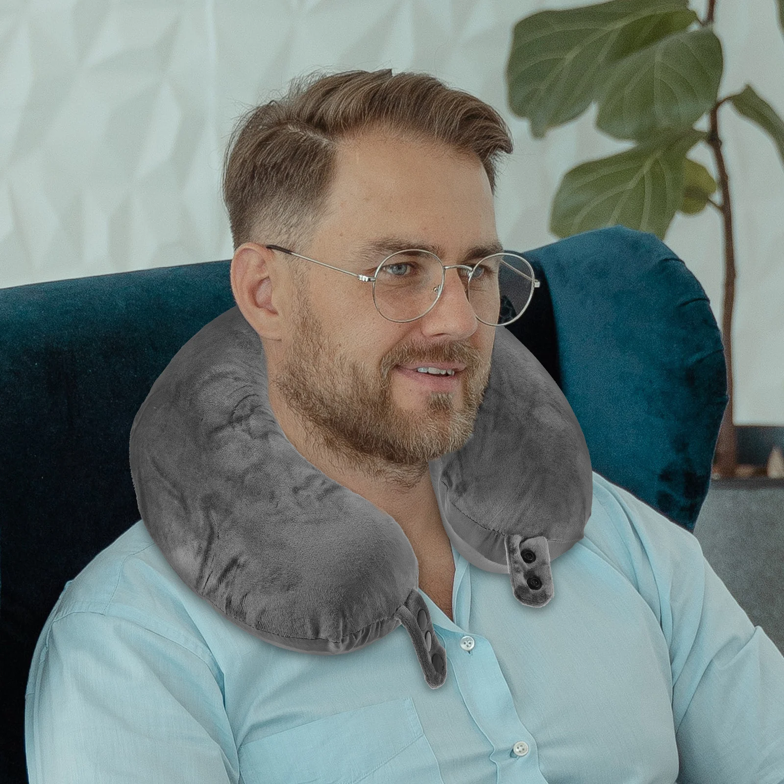 

U Shaped Neck Pillow Memory Foam Cervical Support for Long Travel Comfortable Lumbar Pillow for Sleeping in Airplane Car Office