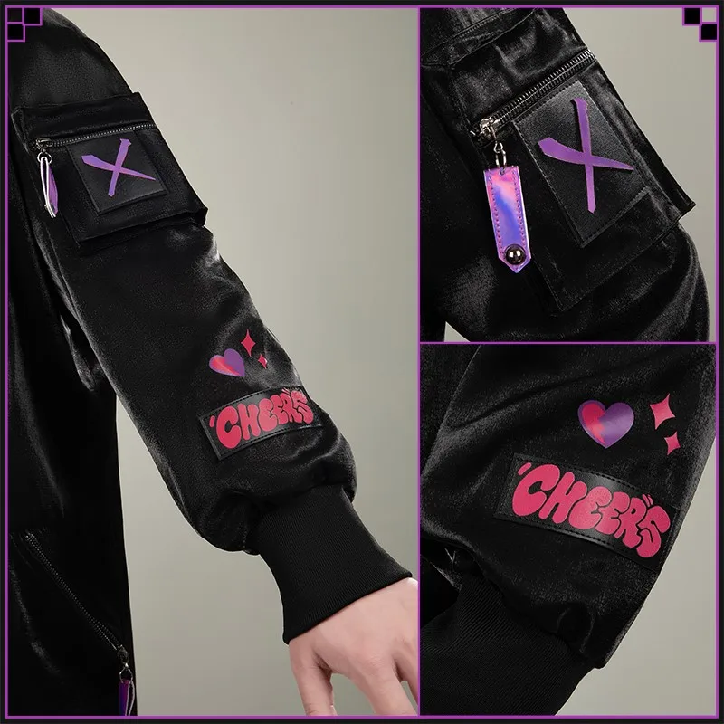 الظاهري Nijisanji Minase Soku تأثيري حلي شعر مستعار أنيمي نمط لعب الأدوار الملابس هالوين زي عيد الميلاد Disfraz Mujer