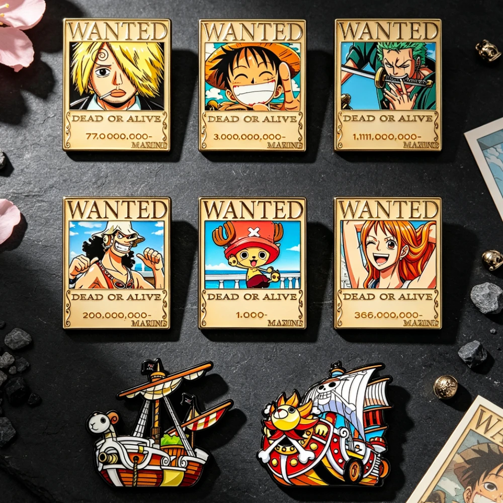 8pcs One Piece Luffy Anime Lap - Tuxedo Lapel Pin review and price