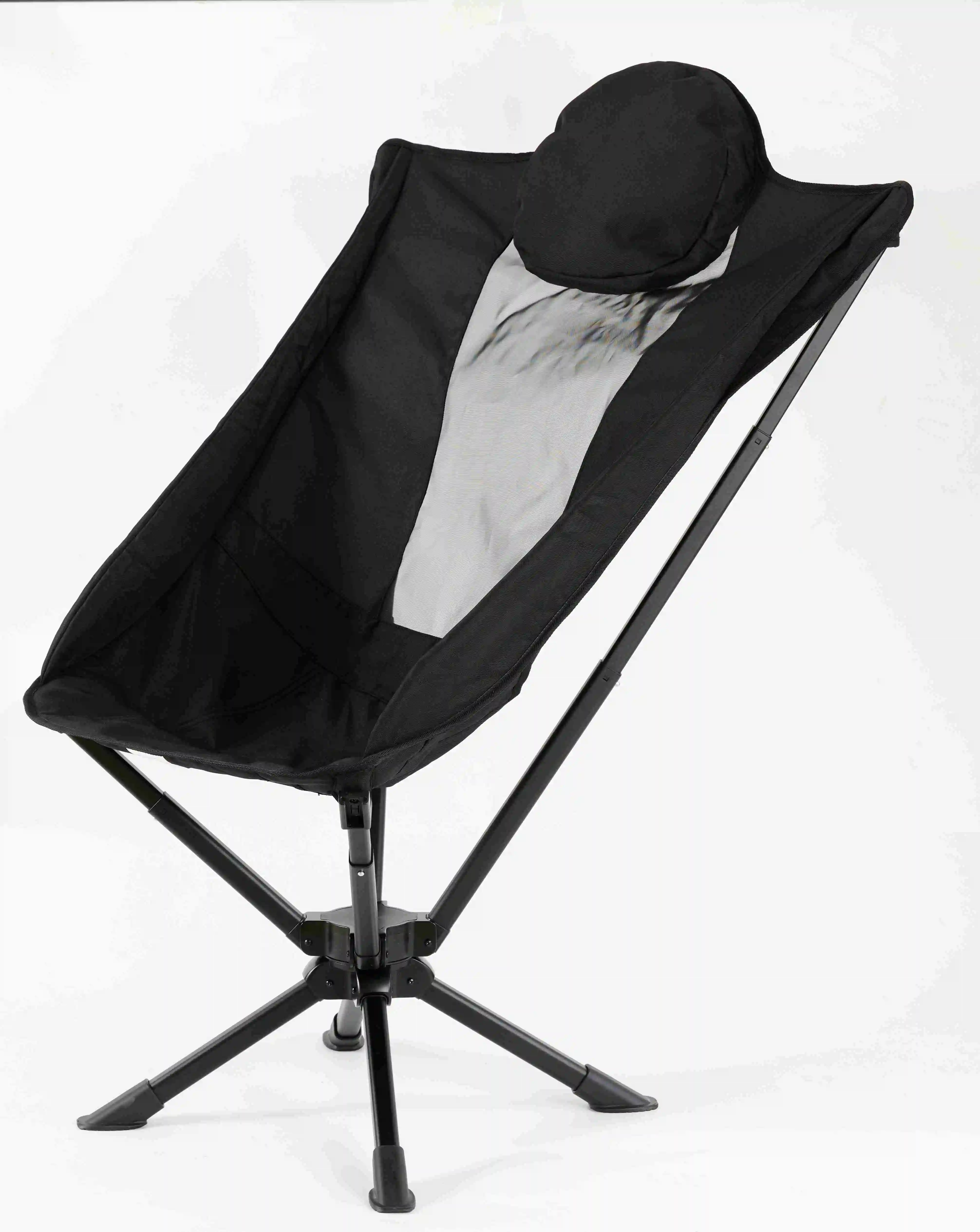 Portable Camping Folding Chair, Lightweight Aluminum 360-degree Rotating Rotating Chair, Modern Outdoor Moon Chair
