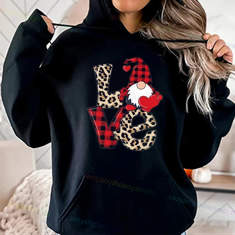 Bluzy Świętego Mikołaja Ho`Ho`Ho`Casual Śmieszne Męskie Damskie Bluzy z Kapturem z Kreskówkami Koszulki z Długim Rękawem Płaszcze Ciepłe Zimowe Ubrania Uliczne