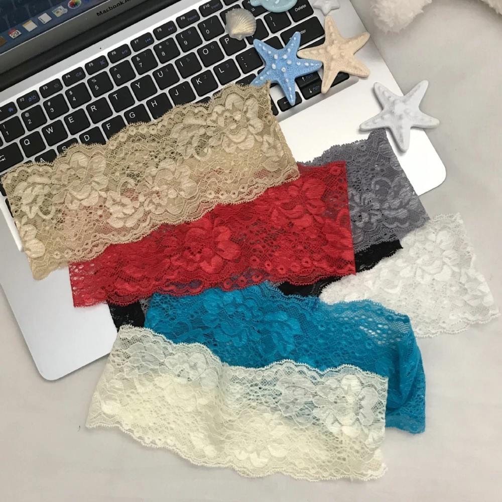Korean Lace Elastic Hollow Flower Headband Ins Niche Design for Girls Y2K Hot Girl Lakeside Hair Accessory Skirt Daily Hair Band