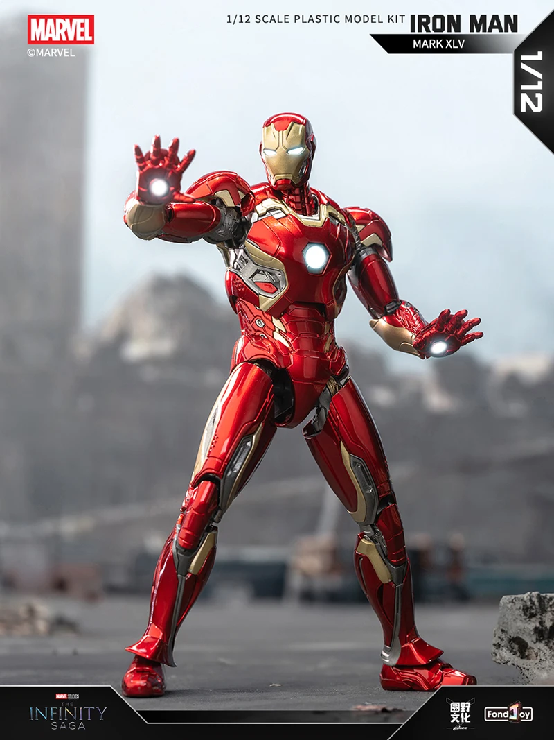 Fondjoy Iron Man MK45 Model Kit Infinity Saga Ironman MARK XLV Assembly Toy ABS Material Joint Movable Children's Birthday Gifts