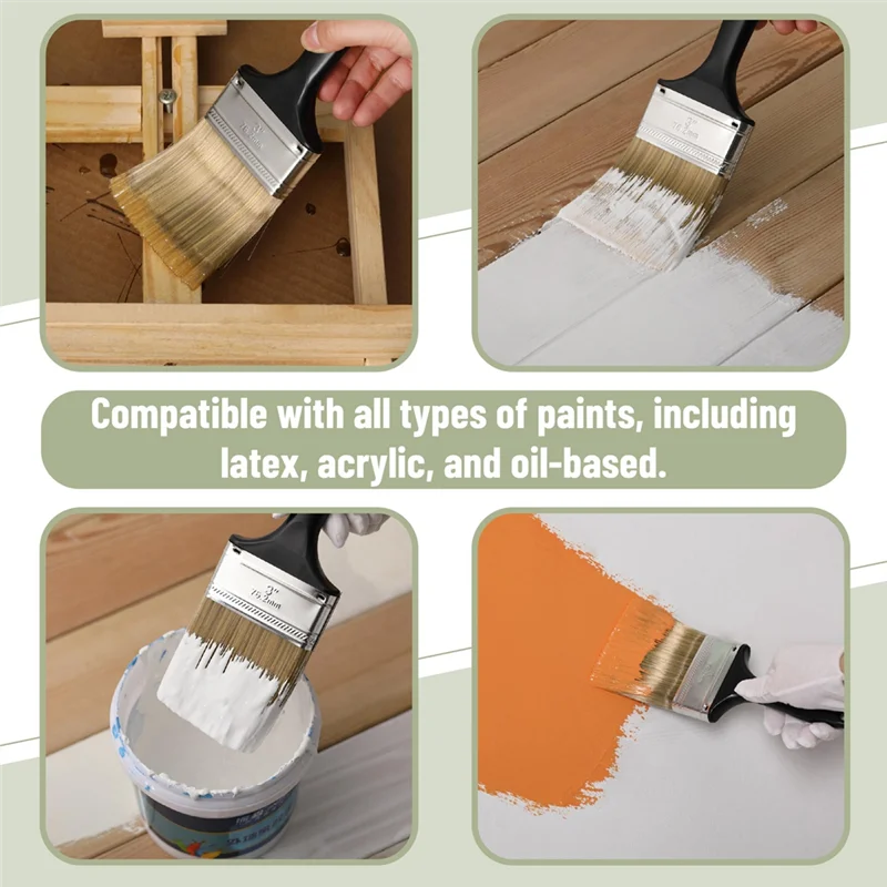 

A88Z Painting Brush For Paints Wall Paint Brushes For Painting Walls Stain Brushes For Wood