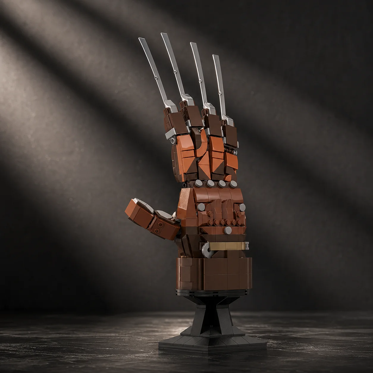 

MOC Horror Claw Glove Building Blocks, Blade Finger Hand Model Micro Brick DIY Display Decor Gift