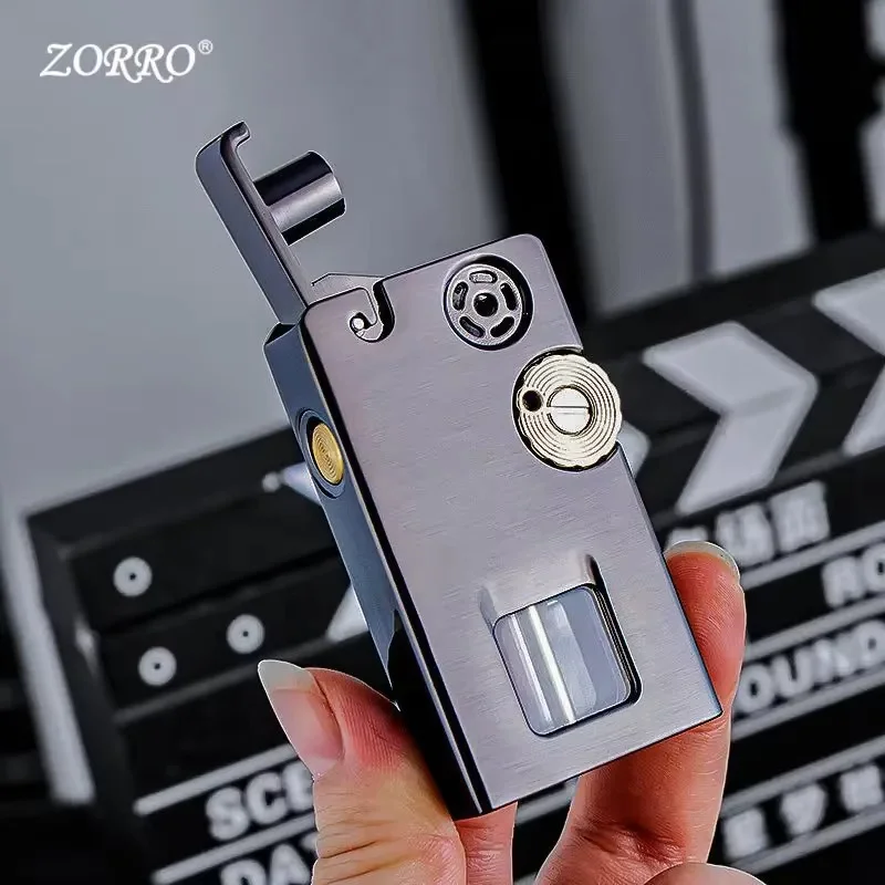 

ZORRO Portable Retro Windproof Lighter One-click Ignition Personalized Creative High-end Gift for Boyfriend Two Ignition Methods