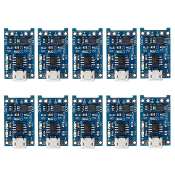 Carte de charge de batterie au lithium TP4056, carte de charge, micro-USB, protection technique, 5V, 1A, 18650, 10 pièces
