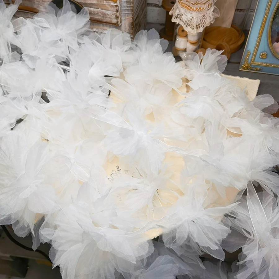 10 Stück 3D-Blumenstickerei-Spitzenapplikationen Kleidungsreparatur DIY Nähzubehör Weihnachtsbaum Weihnachtsdekoration – Detail 6