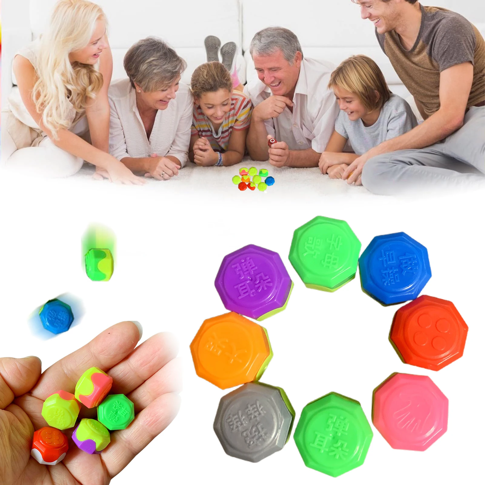 

10Pcs Nostalgic Stone Catching Game with Storage Box Hand-Eye Coordination Jacks Stone Party Traditional Pebble Grabbing Toy