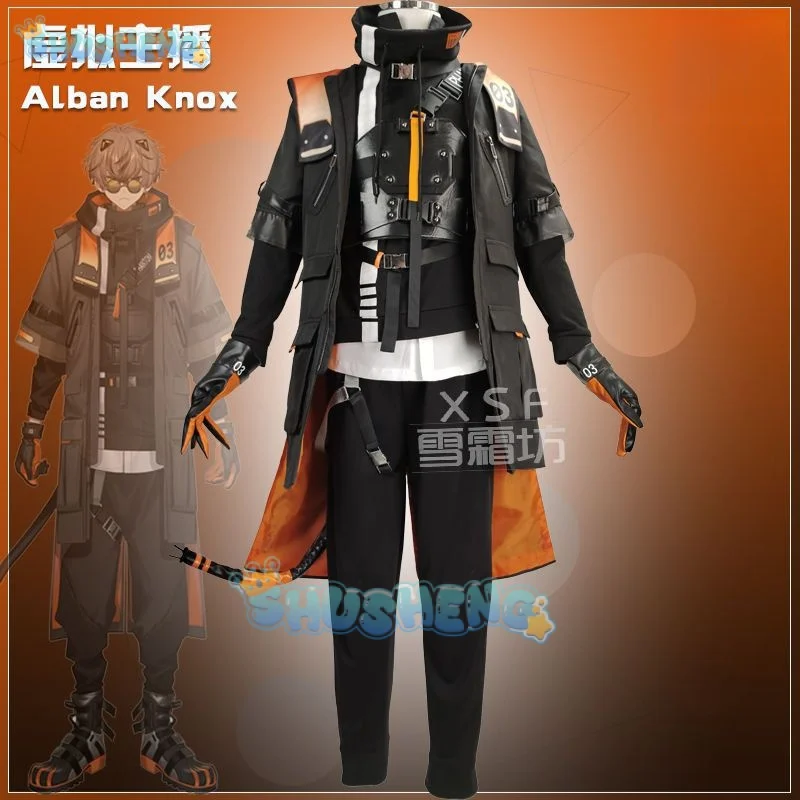 Nocytx Alban Knox Hololive VTuber Cos Anycolor Anime Cosplay Costume for Men Adult