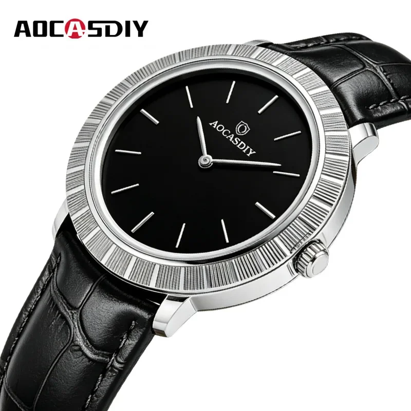Foreign trade wholesale wristwatch men's advanced sense waterproof quartz watch personality ultra-thin gold watch men's watch