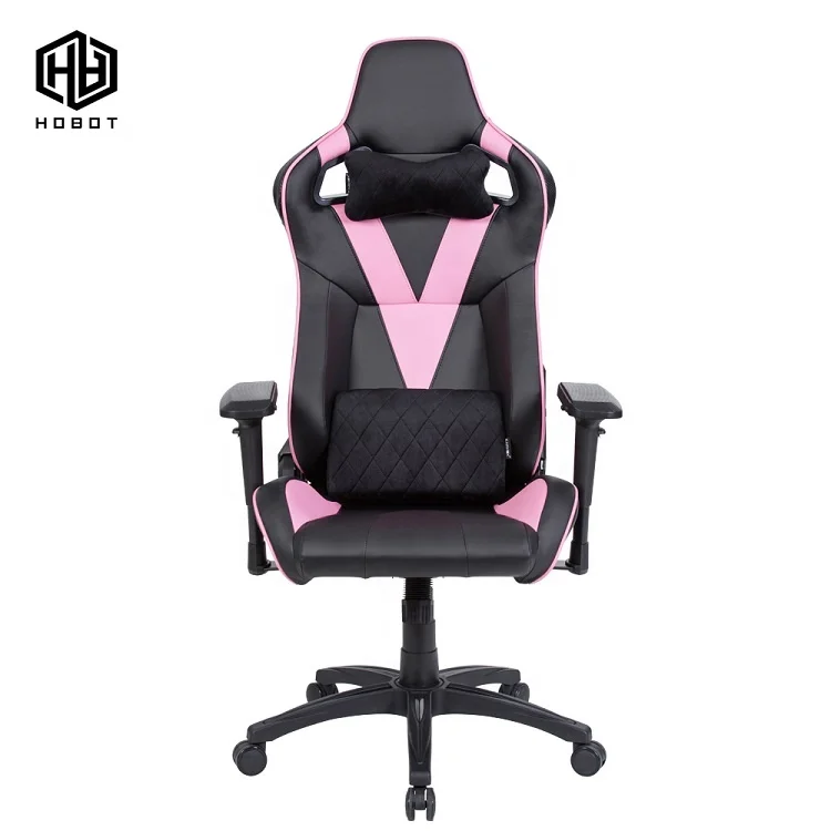 

Ergonomic Pink Racing PC Gaming Chair Comfortable Swivel Recliner With 4D Armrest For Sports Computer Use
