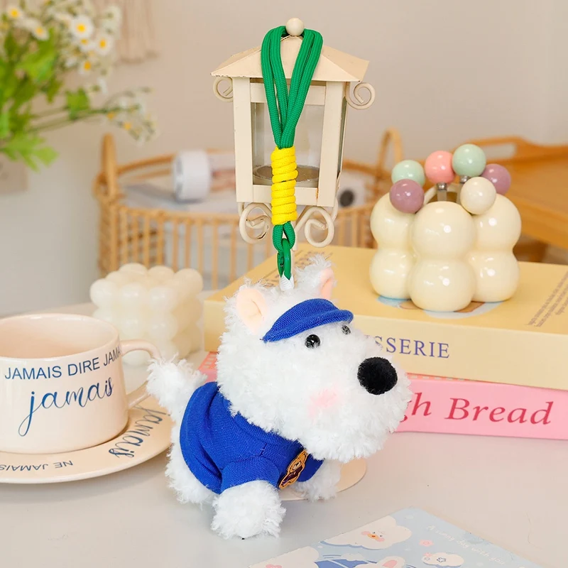 

Kawali Puppy Plush Dog Toy Bag Decoration Keychain Pendant Creative Stuffed Doll Cute West Highland Terrier Kid Birthday Gift